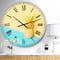 Designart Pink and Blue Pineapple Large Modern Wall Clock